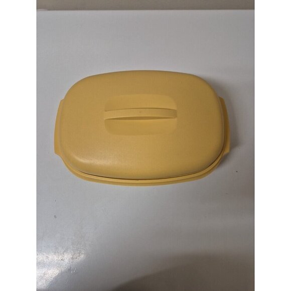 Vintage Tupperware Vegetable Rice Microwave Steamer/Cooker 3-Piece 1273-4 Gold - Picture 2 of 10